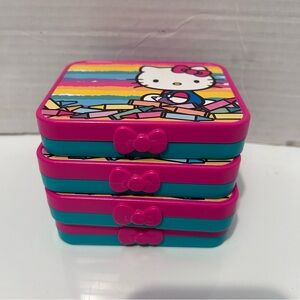Lot of 4 Hello Kitty Mini Stationery Holder Cases